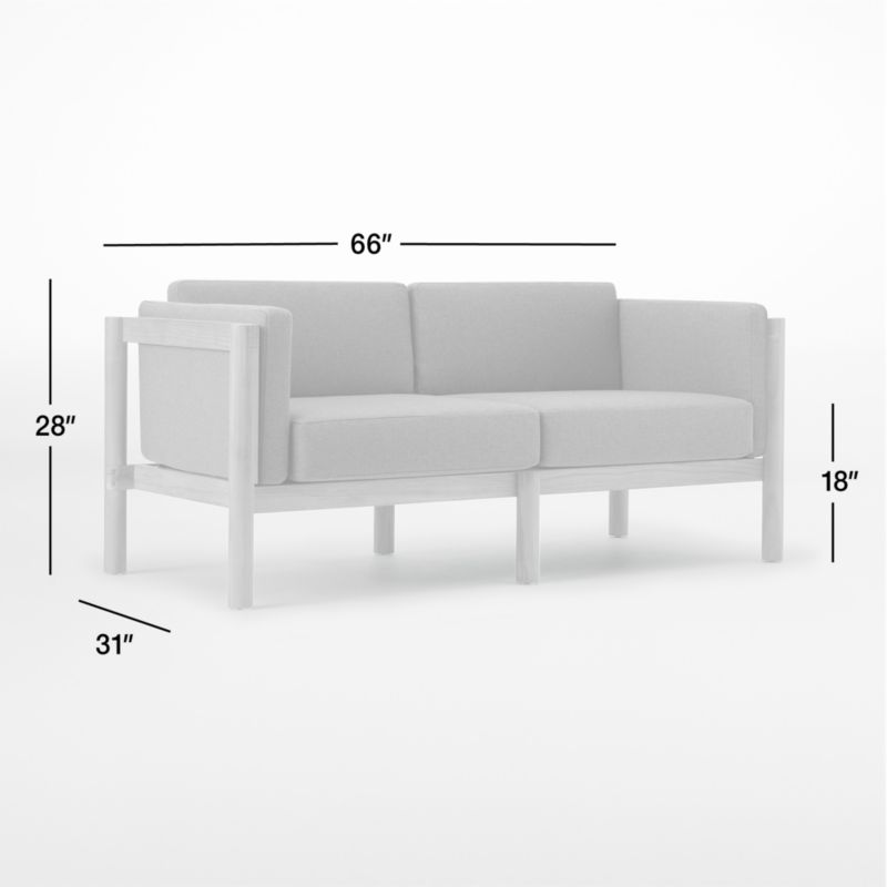 View Neighbor ™ Haven 66" Leaf Green Outdoor Loveseat - image 2 of 5