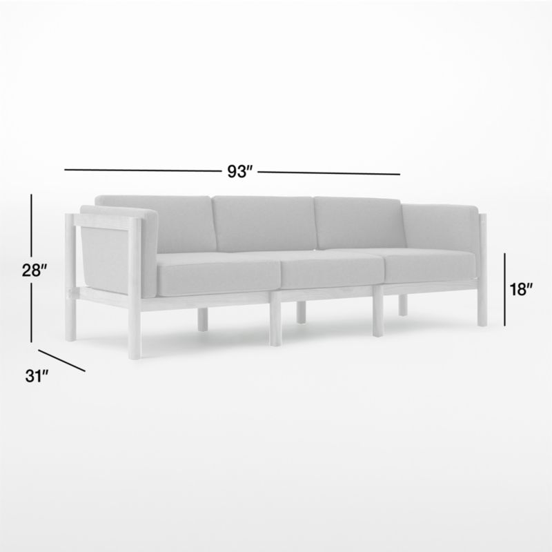 View Neighbor ™ Haven 93" Greystone Outdoor Sofa - image 2 of 6