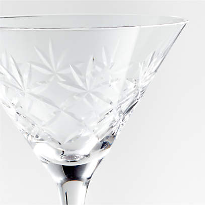 Crystal Martini Stem Glasses, Set of 6 - Hudson Grace