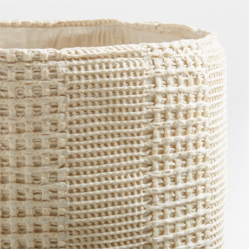 Nella Cream Cotton Waffle Weave Kids Hamper with Handles - image 6 of 10