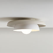 Nello Light Sage and Olive Green Metal Saucer 18" Kids Flush Mount Ceiling Light