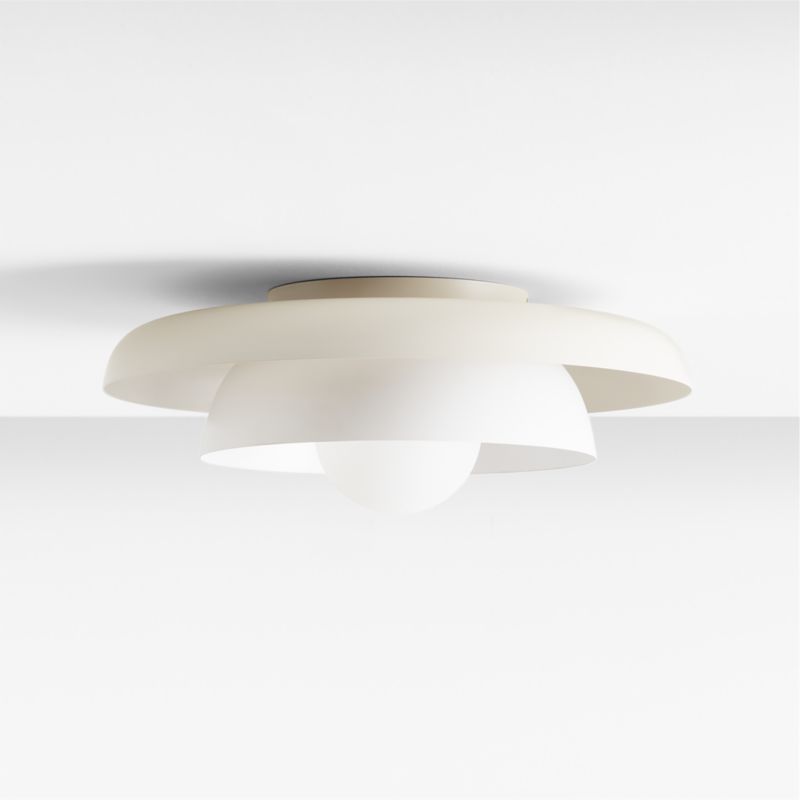 Nello White and Cream Metal Saucer 18" Kids Flush Mount Ceiling Light - image 6 of 9