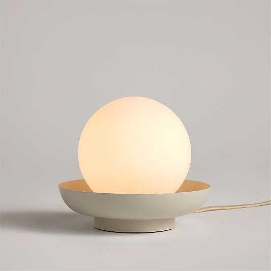 Nello White and Cream Metal Kids Table Lamp
