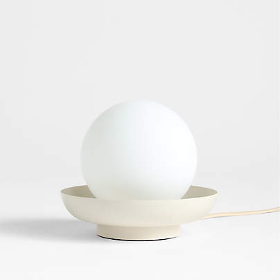 Nello White and Cream Metal Kids Table Lamp