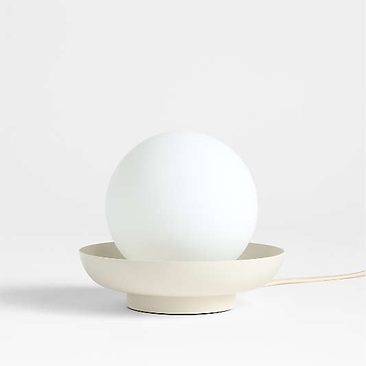 Nello White and Cream Metal Kids Table Lamp