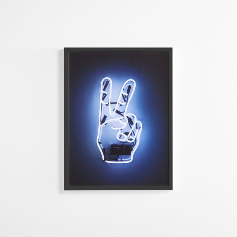 Neon Peace Framed Wall Art + Reviews Crate & Kids