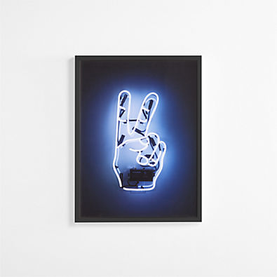 View Neon Peace Framed Wall Art Print details