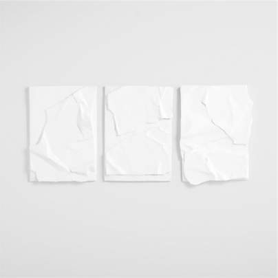 'Nereus' Plaster Wall Art Panels by Alexis Gourguechon , Set of 3