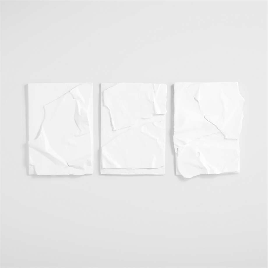 'Nereus' Plaster Wall Art Panels by Alexis Gourguechon , Set of 3 + Reviews | Crate & Barrel