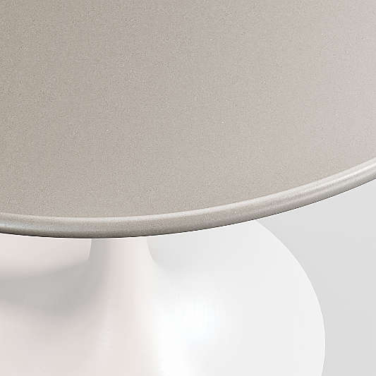 Nero 36" Round Concrete Dining Table with White Base