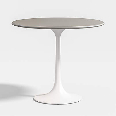 Nero 36" Concrete Dining Table with White Base