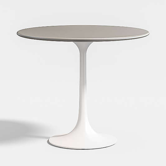 Nero 36" Concrete Dining Table with White Base