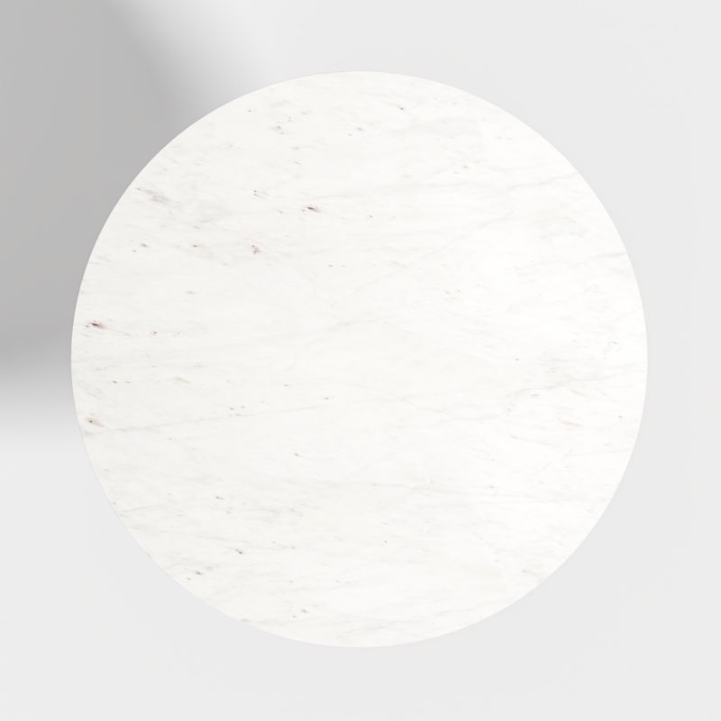 Nero 36" White Marble Dining Table with White Base - image 4 of 10