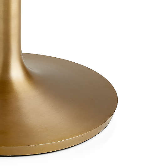 Nero 48" Brown Marble Dining Table with Brass Base