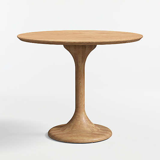 Nero 36" Natural Wood Round Bistro Dining Table