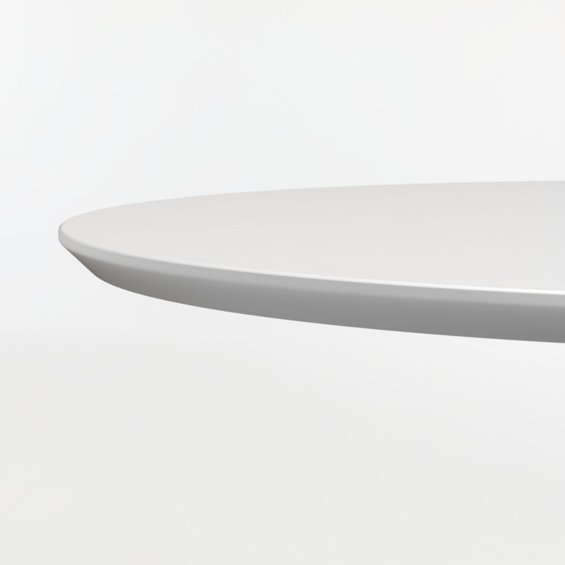 Nero 36" White Marble Dining Table with Wood Base - image 3 of 9