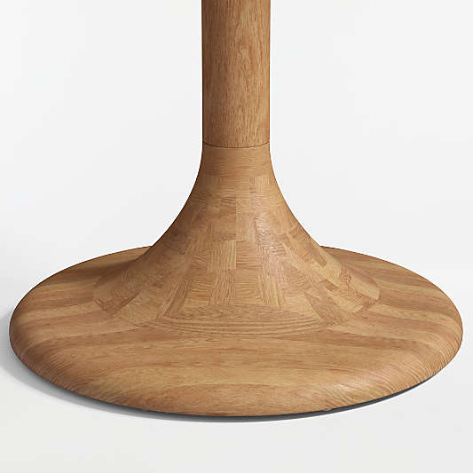 Nero 36" White Quartz and Wood Round Bistro Dining Table