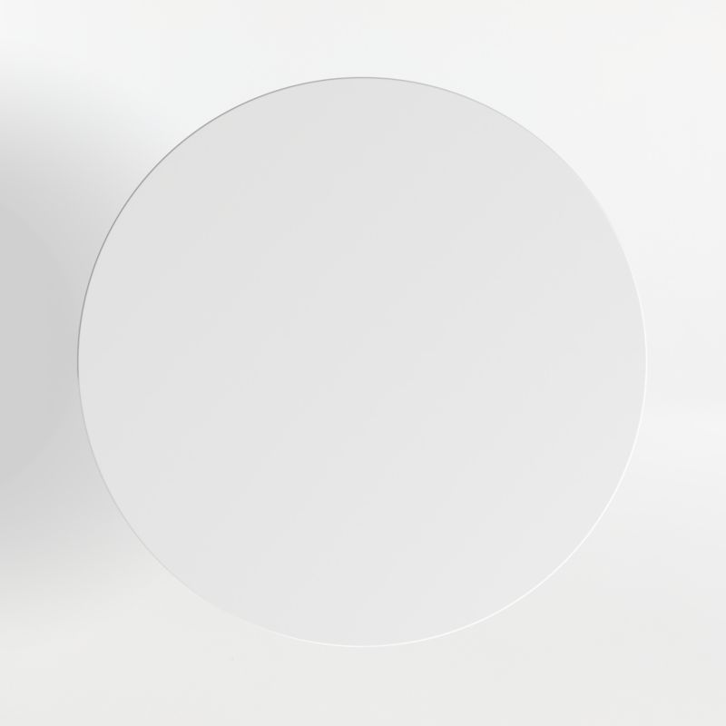 Nero 36" White Marble Dining Table with Wood Base - image 2 of 9