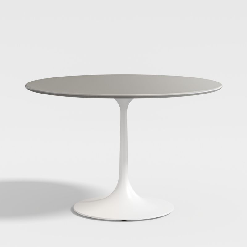 Nero 48" Concrete Dining Table with White Base