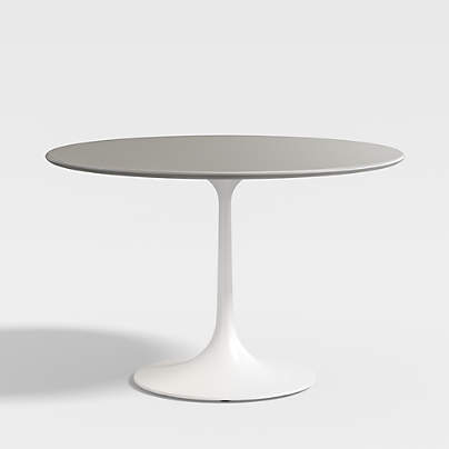 Nero 48" Concrete Dining Table with White Base