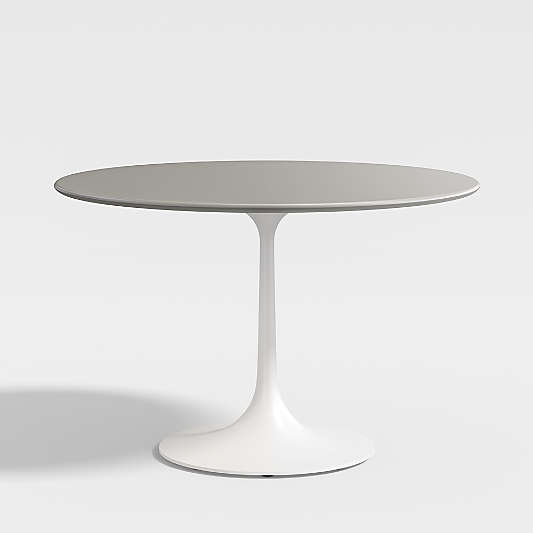 Nero 36" Concrete Dining Table with White Base