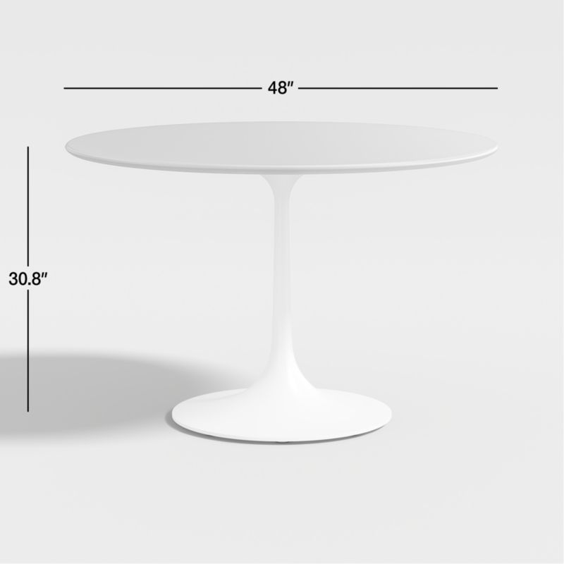 Nero 48" Concrete Dining Table with White Base