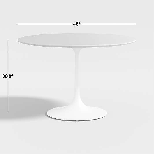 Nero 48" Concrete Dining Table with White Base