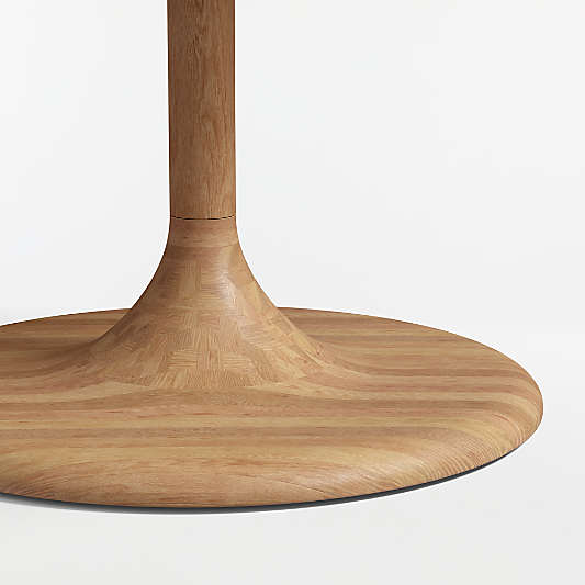 Nero 60" Natural Wood Oval Bistro Dining Table