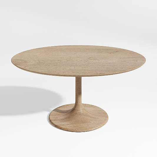 Nero 60" Natural Wood Oval Dining Table