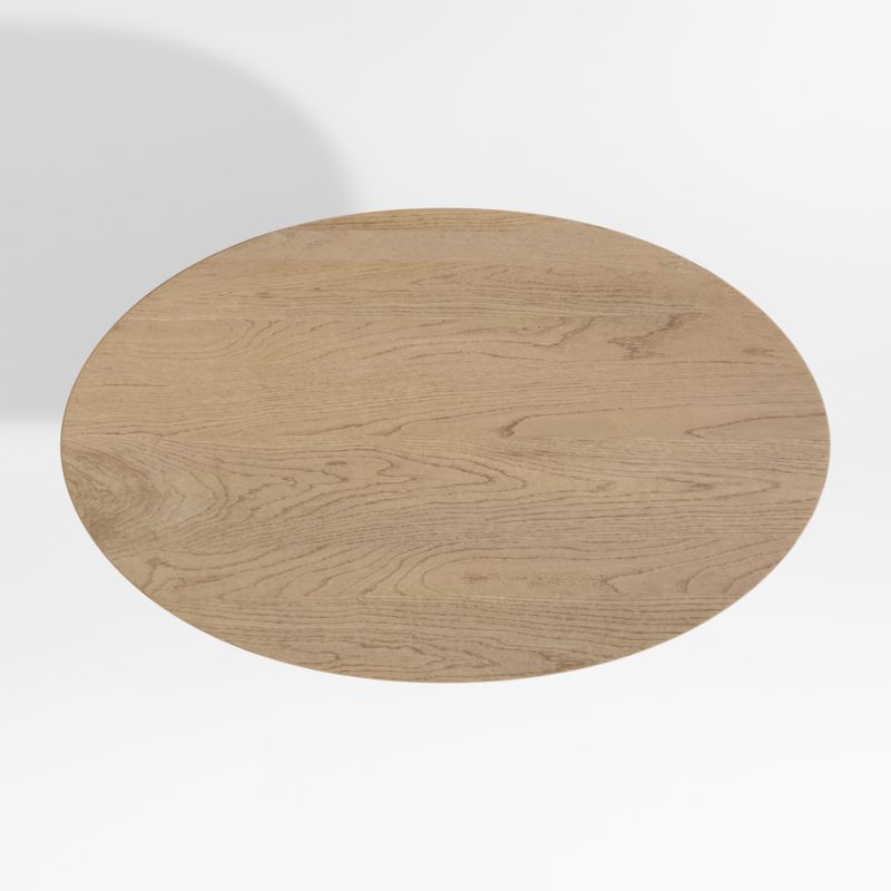 Nero 60" Natural Wood Oval Dining Table