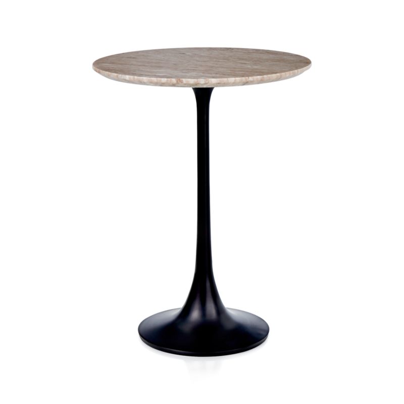 Nero Brown Marble Round Accent Table - image 10 of 16