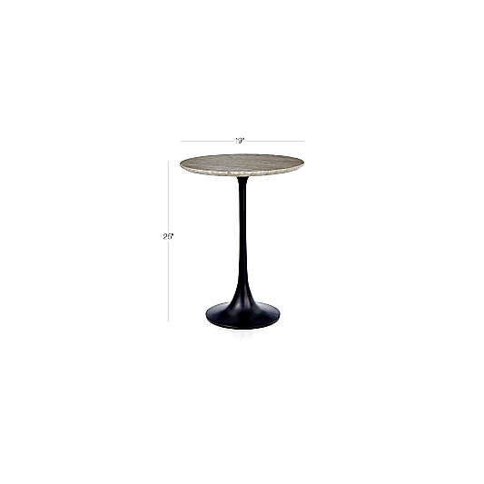 Nero Brown Marble Round Accent Table