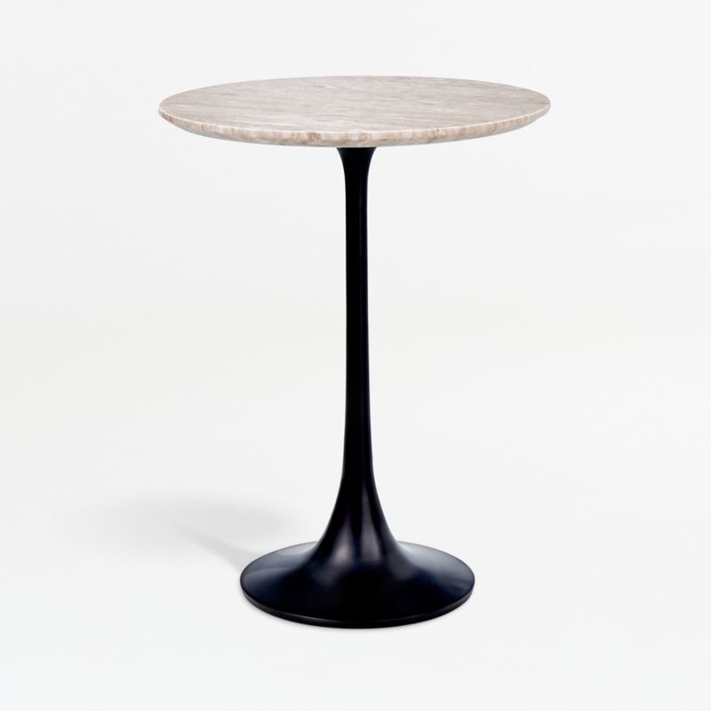 Nero Brown Marble Round Accent Table + Reviews