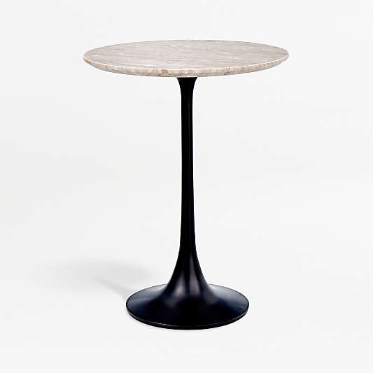 Nero Brown Marble Round Accent Table