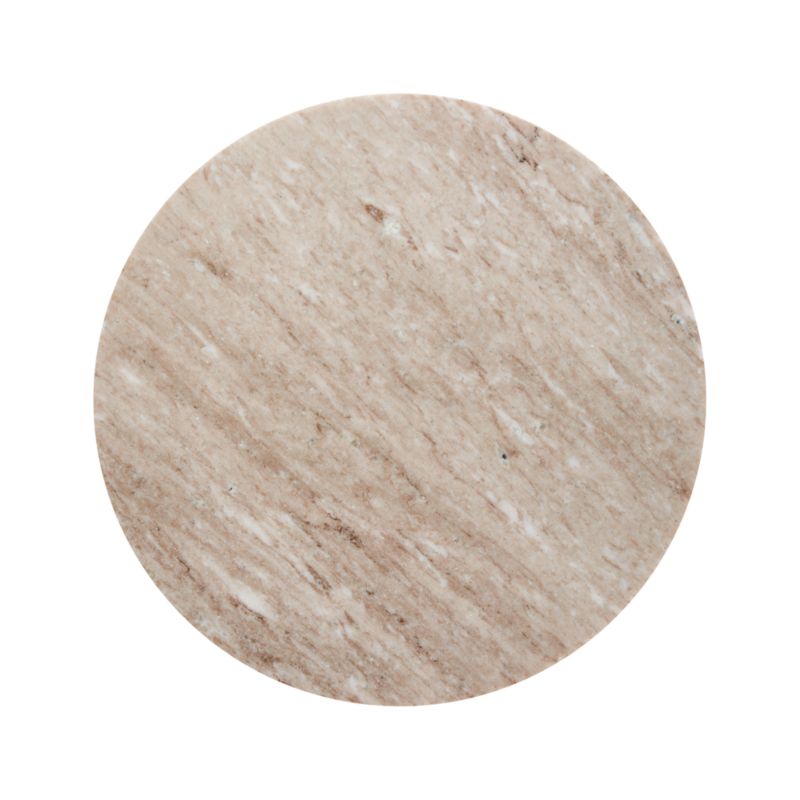 Nero Brown Marble Round Accent Table - image 9 of 16