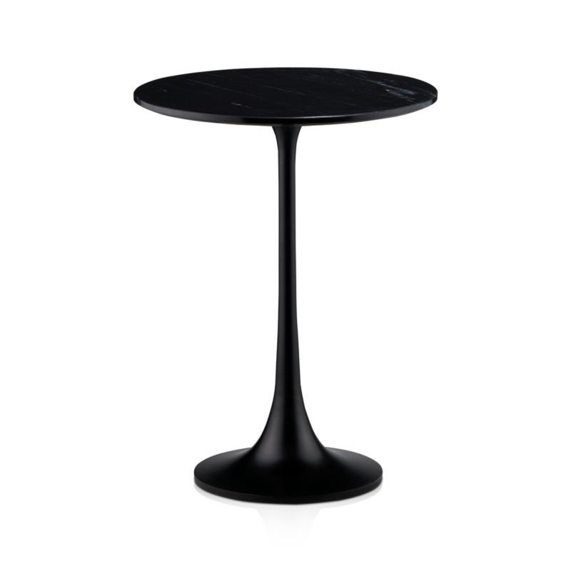 Nero Black Marble Round Accent Table - image 9 of 14