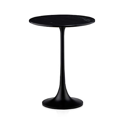 Nero Black Marble Round Accent Table + Reviews