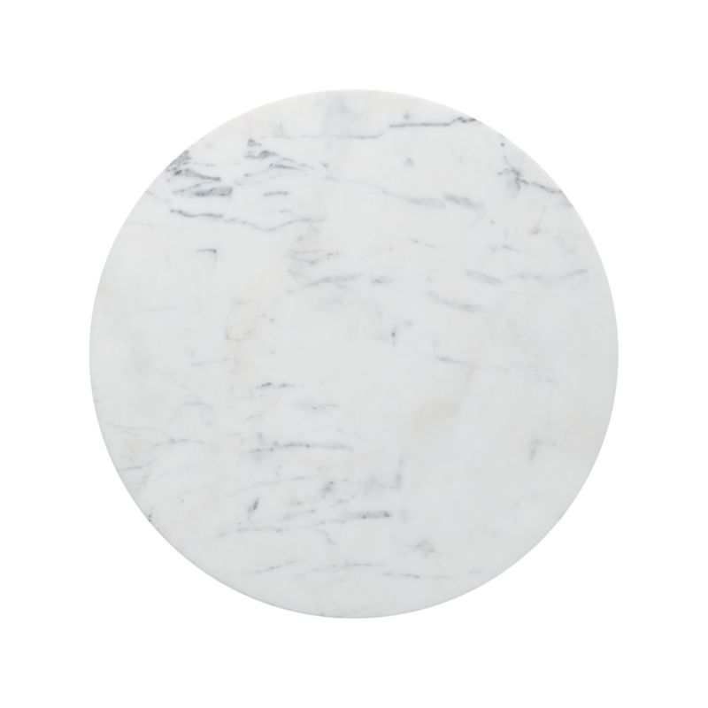 Nero White Marble Round Accent Table - image 7 of 18