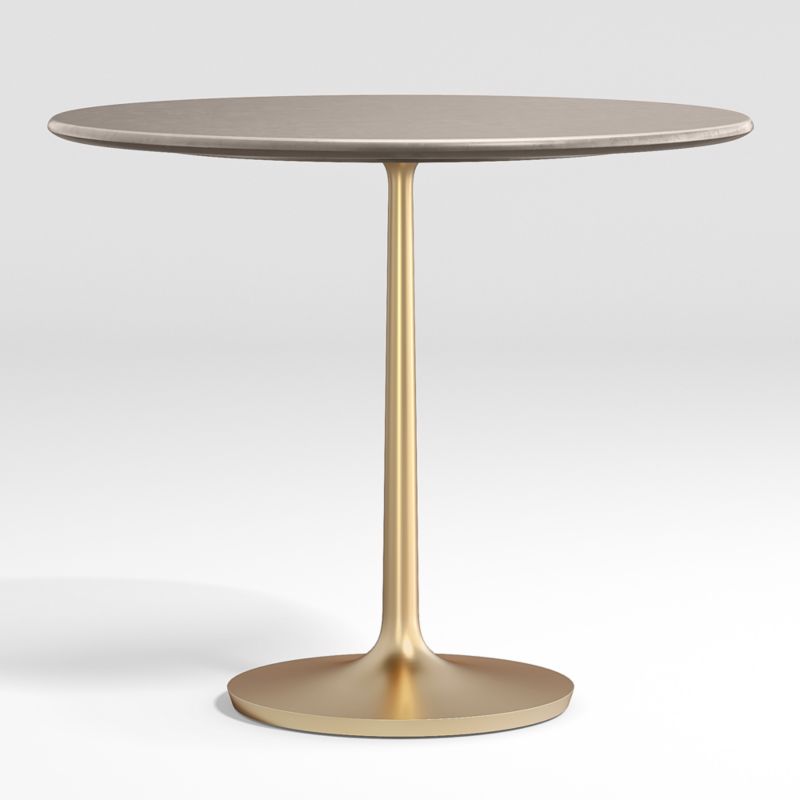 Nero 36" Concrete Dining Table with Brass Base