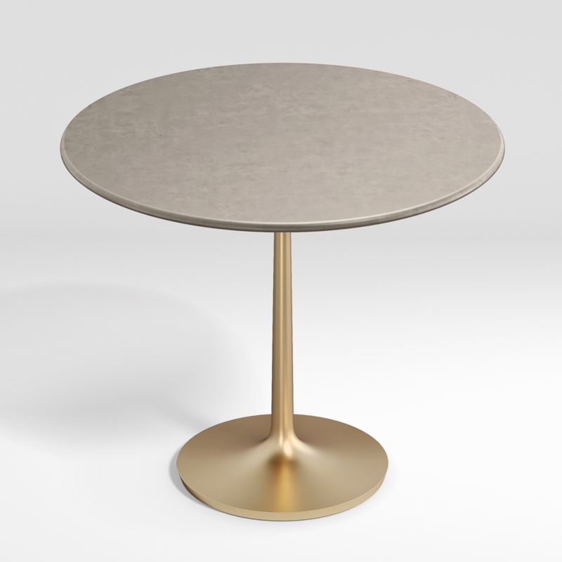 Nero 36" Concrete Dining Table with Brass Base