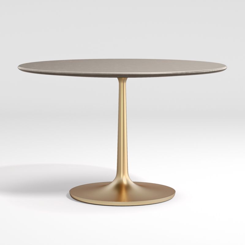 Nero 48" Concrete Dining Table with Brass Base - image 0 of 8