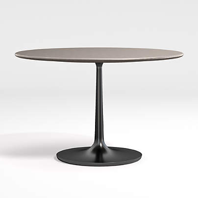 Nero 48" Concrete Dining Table with Matte Black Base