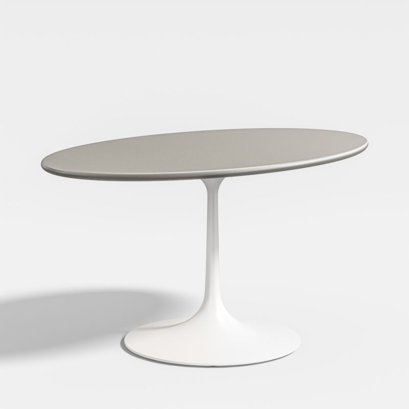 Nero Oval Concrete 60" Dining Table with White Base - image 3 of 7