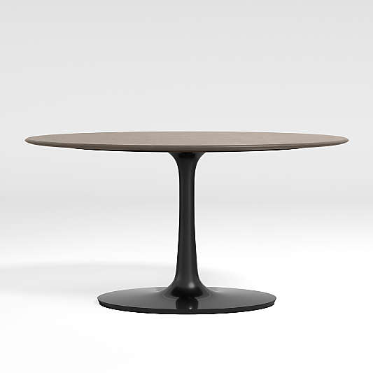 Nero Oval Concrete Top 60" Dining Table with Matte Black Base