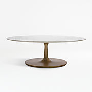 Pebble White Concrete 59" Oval Indoor/Outdoor Coffee Table by Leanne Ford