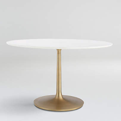 Nero 48 White Marble Dining Table With, 48 Round Marble Table Top