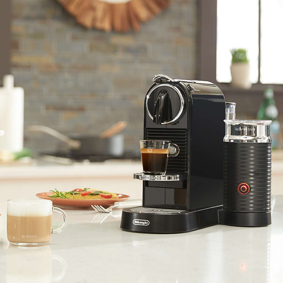 Afdeling ontslaan composiet Nespresso by De'Longhi Citiz Black Espresso Machine with Milk Frother +  Reviews | Crate & Barrel