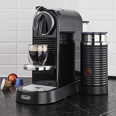 Pixie Espresso Machine with Aeroccino by De'Longhi (Aluminum), Nespresso