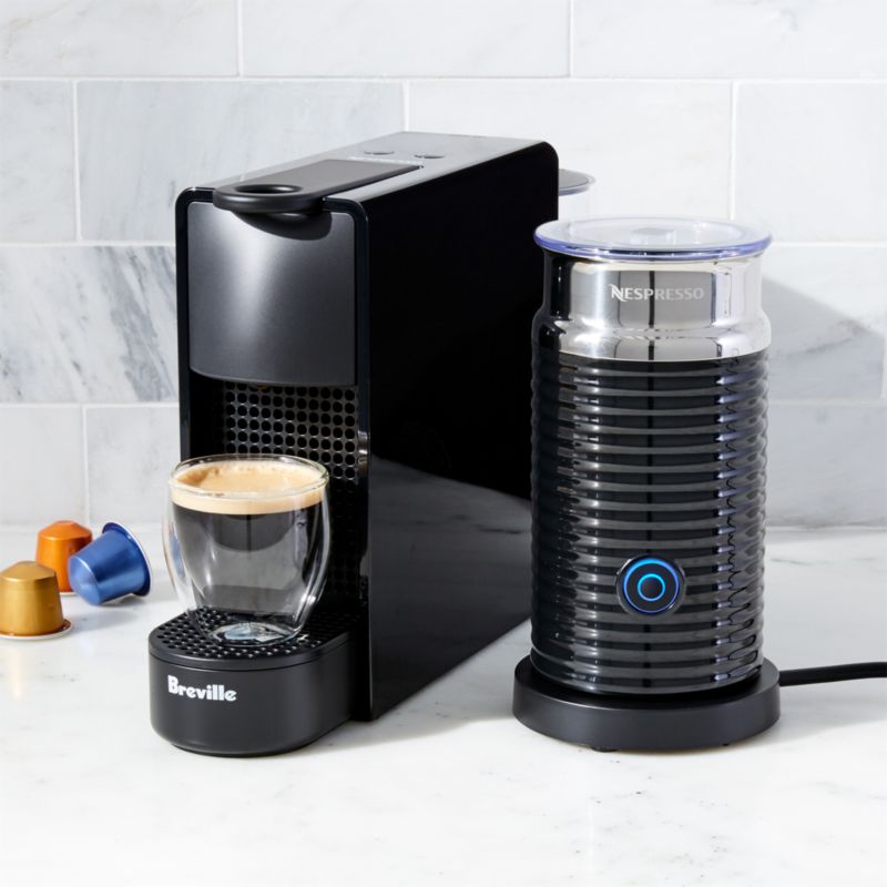 Nespresso by Breville Black Essenza Mini Espresso Machine Bundle + Reviews Crate & Barrel