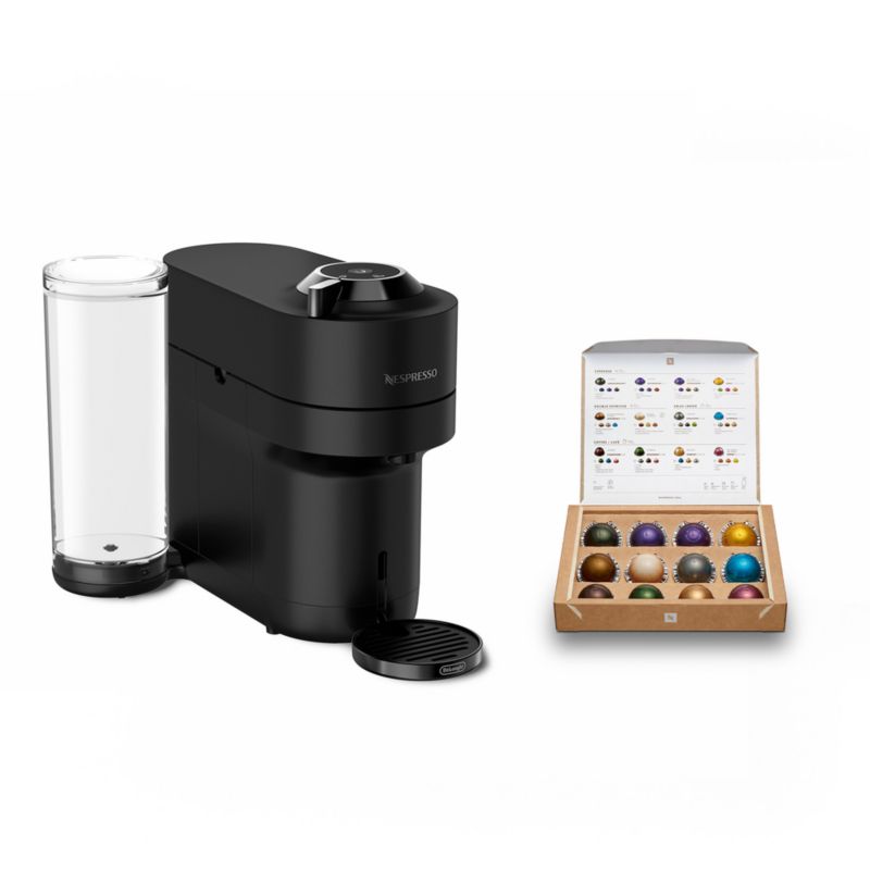 Nespresso ® Limited-Edition Vertuo Pop+ Coffee and Espresso Maker by De'Longhi ® Matte Black with Dark Chrome Accents - image 2 of 3